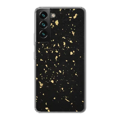 Produktbild von MuchoWow® Handyhülle Schutzhülle Hülle für Samsung Galaxy S22 Goldene Flocken auf schwarzem Hintergrund Silikon Softcase Handy Hülle - Mobiltelefonhülle