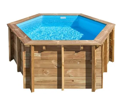 Produktbild von GRE Holzbecken rund Modell Lili 2 Ø 280 x 107 cm, Komplettset