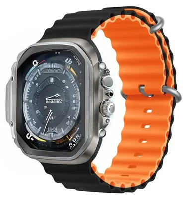 Productafbeelding van Devia Pasek Deluxe Sport6 voor Apple Watch 38mm/40mm/41mm/42mm, zwart-oranje