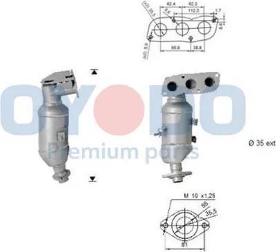 Produktbild von Oyodo Katalysator Kat für TOYOTA Yaris Schrägheck (P9) Euro 4 (D4) 10N0057-OYO