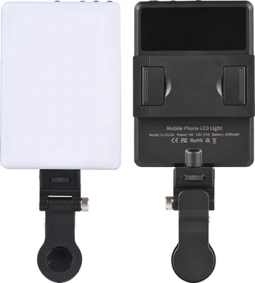 Produktbild von 5-W-Fotolampe, zweifarbiges LED-Licht, Taschen-Vlog-Licht, 2500 K/4500 K/9000 K Farbtemperatur einstellbar mit 60 LED-Perlen, 1/4-Zoll-Gewindeloecher, 2000 mAh-Akku, integriert fuer Live-Streaming, Heimstudio, kommerzielle Fotografie