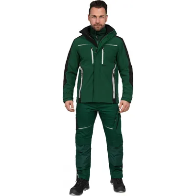Produktbild von Leibwächter Sommer-Softshelljacke Herren FLEXS Gr. L grün/schwarz