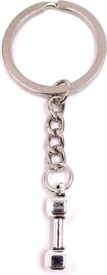 Produktbild von Onwomania Schlüsselanhänger Frauen Damen Hantel Sport Fitness Motivation silber Metall Anhänger Charm