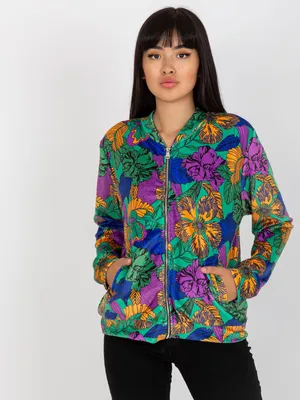 Produktbild von Rue Paris Sweatshirt mit Reißverschluss für Frauen Lynenes grün L/XL