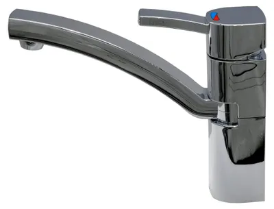 Produktbild von Einhebelmischer Wasserhahn Capri für Wohnmobile, Wohnwagen, Caravans und Boote mit Schalter in Chrom