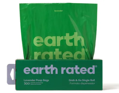 Productafbeelding van Earth Rated hondenpoepzakjes, dikke, individuele rollen, lavendelgeur, 300 stuks