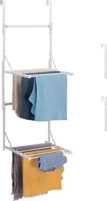 Immagine prodotto di Navaris Stendibiancheria pieghevole a 2 gradini - Stendibiancheria da porta - Stendibiancheria da porta - Stendibiancheria da porta - Stendibiancheria da porta
