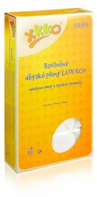 Obrázok produktu pre KIKKO Plienky bavlnené vysokogramážne Lux Eco 70x70 (10 ks) – nebielené