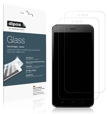 Produktbild von 2x Schutzfolie für Bmobile AX1078 matt - Anti-Shock 9H Folie dipos Glass Kunststoffglas