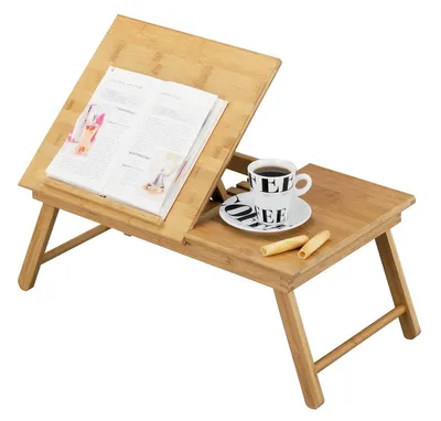 Produktbild von Zeller Betttablett m. Leseklappe, Bamboo 55x33x21,5