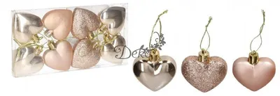 Produktbild von Plastik-Weihnachtsdekorationen für den Weihnachtsbaum, Set mit 8 Stück. Weihnachtsbaum-Dekorationen