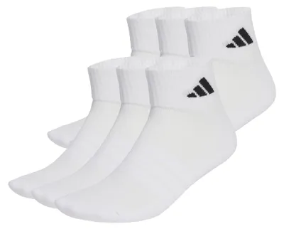 Zdjęcie produktu dla Skarpety damskie i męskie adidas Essentials z amortyzacją, zestaw 6 par, kolor: biały/biały/czarny, rozmiar: 4