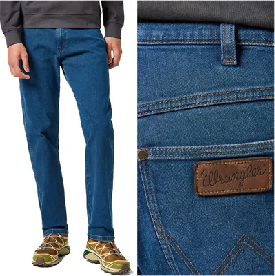 Produktbild von WRANGLER, Herren Jeanshosen, Straight fit, FRONTIER, W33 L30, Blau, Jeans, baggyjeans, buggy