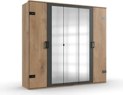 Produktbild von Wimex Stockholm Kleiderschrank mit Spiegel Graphit
