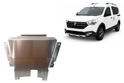 Obrázok produktu pre Hliníkový kryt spodnej časti vozidla chrániaci motor a prevodovku pre model Dacia Dokker Stepway – výroba 2012 – 2021