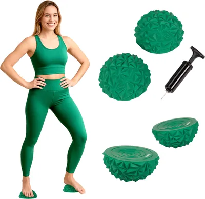 Image de Kedica® Balance Ball, Hérisson demi-sphère, Stepping Stone, entraîneur d'équilibre - set de 2 pièces - Fitness. Massage