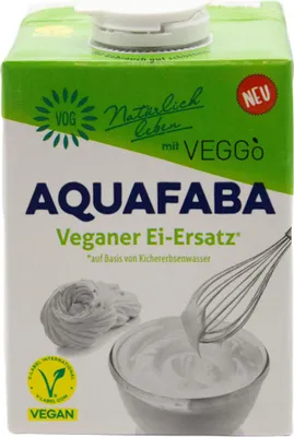 Produktbild von VOG Aquafaba veganer Eiweißersatz in flüssiger Form pflanzlich 500ml