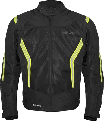 Produktbild von Germot Herren Motorradjacke Mistral , Schwarz Gelb, M