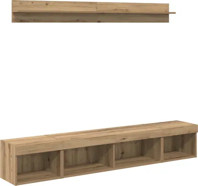 Produktbild von vidaXL TV-Wandregal-Set 5 stk. Artisan-Eiche Holzwerkstoff