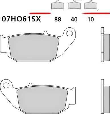Obrázek produktu pro Brzdové destičky Brembo 07HO61SX, slinuté kovové
