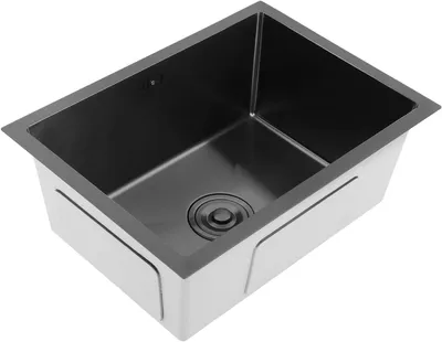 Produktbild von Edelstahl Einbauspüle 55x40x22 cm mit Siphon und drehbarem Wasserhahn
