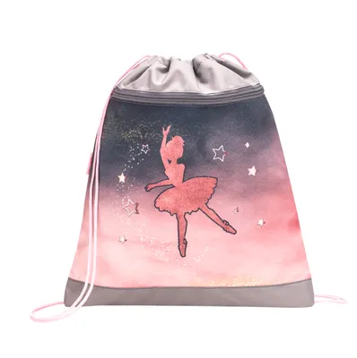 Obrázok produktu pre Vak na telesnú výchovu, BELMIL "Ballerina", čierna-ružová