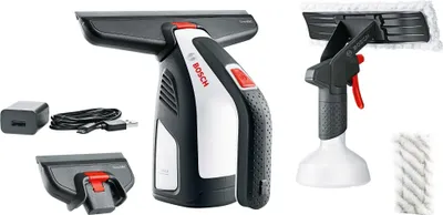 Obrázek produktu pro Bosch GlassVAC, Černá, Červená, Stříbrná, 0,1 l, 35 m², Lithium-ion (Li-ion), 3,6 V, 2,17 h
