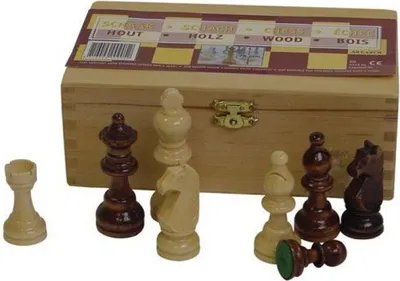 Produktbild von Figury pionki drewniane do szachów ABBEY 93mm