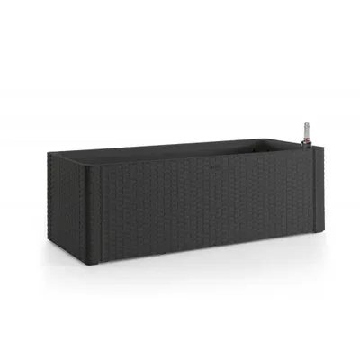 Produktbild von Kreher XXL Pflanzkasten in Rattan Optik (Breite Version) in Anthrazit