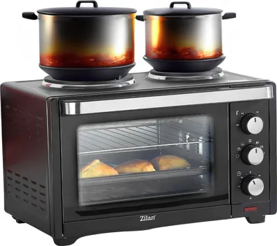 Produktbild von Zilan Minibackofen | 28 Liter | Kleiner Backofen | Mini Oven | 3200 W | 100-230°C