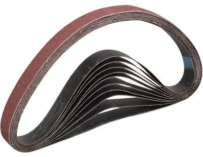 Immagine prodotto di Nastro abrasivo 25x762 mm, grana 60, confezione da 10 pezzi, per smerigliatrici a nastro, adatto per legno, metallo, plastica, fibra di vetro