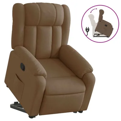 Produktbild von Relaxsessel mit Aufstehhilfe Braun Stoff