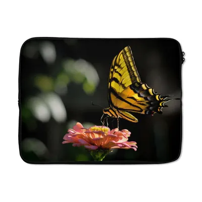 Produktbild von MuchoWow® Laptop Hülle 15 Zoll Schmetterling - Botanisch - Blume Laptoptasche - Laptoptasche - Sleeve - Rundum-Schutz