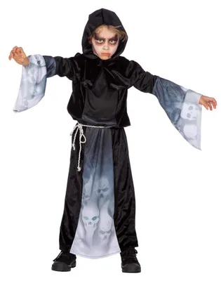 Productafbeelding van Halloweenkostuum, schedelmotief, maat: 116/128