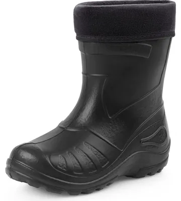 Produktbild von Ladeheid Kinder Mädchen Jungen federleichte Eva Thermo Gummistiefel Regenstiefel gefüttert KL050 (Schwarz, 33 EU)