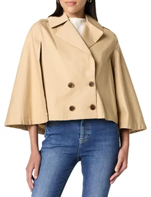 Zdjęcie produktu dla Kurtka typu trench "Hayes Cropped" marki The Drop, damska, kolor hummus, rozmiar XL