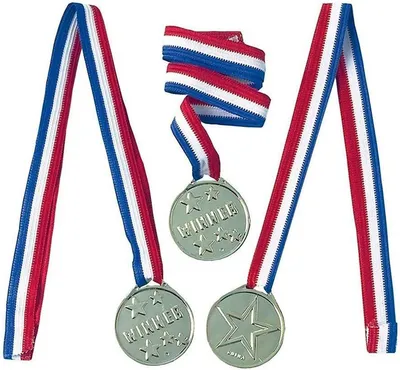 Productafbeelding van Amscan Medailles Winner 4,4 cm - 12 Stuks