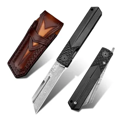 Produktbild von HARAHU UM-26665 Damast Klappmesser - Schwarz KP26665