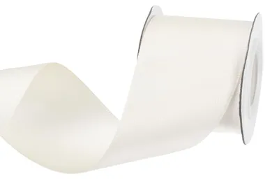 Satinband 40 mm x 5 m, cremeweiß, für Geschenke & Deko