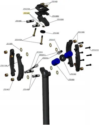 Produktbild von Cane Creek Sattelklemmung, kugelförmige Unterlegscheibe, M5, Thudbuster G3 LT/ST