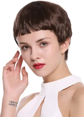 Produktbild von WIG ME UP Perücke kurz burschikos Pony braun SA098-6