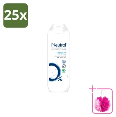 Image de 25 shampooings neutres à 0% pour cheveux normaux - 250 ml - Pack économique - 25 pièces