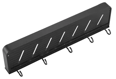 Produktbild von Duschablage ohne Bohren, 2er-Pack schwarze Duschkörbe, robuste, rostfreie Aluminium-Duschablage mit 4 Haken, Duschorganizer mit Handtuchhalter für Bad und Küche, Duschschwamm