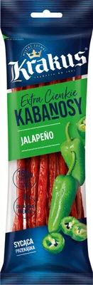 Zdjęcie produktu dla Kabanosy Jalapeno drobiowo-wieprzowe 95g Krakus