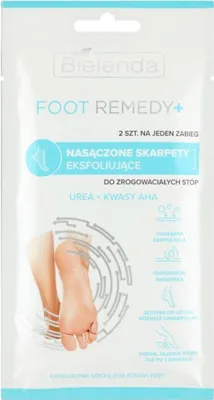 Produktbild von Bielenda Foot Remedy+ Einweichsocken zum Peelen von Hornhautfüßen - für 1 Anwendung 1 Packung - 2 Stück.