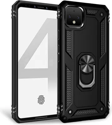 Obrázek produktu pro NALIA Kroužkové pouzdro na mobilní telefon pro Google Pixel 4 XL, pouzdro s magnetickým držákem, černé