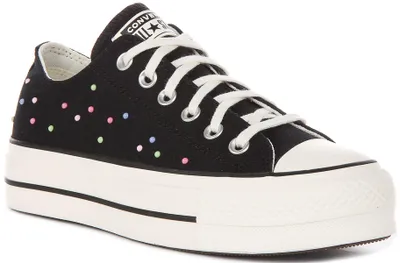 Immagine prodotto di Converse All Star Lift A19141C da donna, nero con borchie multicolori – 4,5 UK - 37 EU - 6,5 US / Nero multicolore
