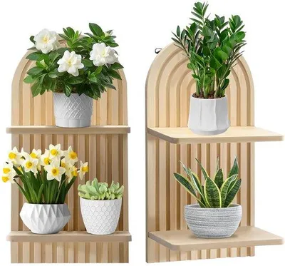 Produktbild von Ibenzoa® Runde schwebende Wandregale – 2er-Set aus Holz, Weiß | Dekorative Regale für Schlafzimmer, Bad & Wohnzimmer