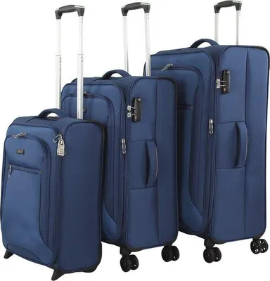 Produktbild von Famanu 3-teiliges Kofferset mit 4 Rollen und TSA-Schloss - Ideal für Reisen