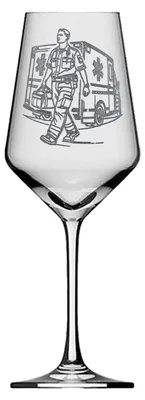 Produktbild von Exoda Weinglas Notfallsanitäter spülmaschinenfest 350 ml mit Lasergravur